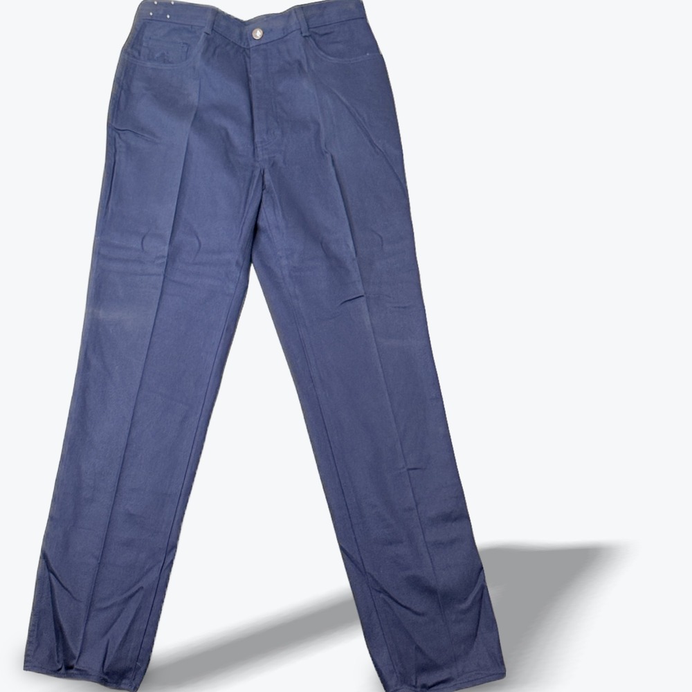 Jordache Womens Blue Stretch Twill Straight Leg Pants New With Tags
